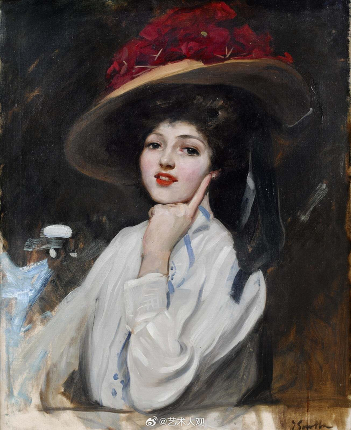 西班牙画家joaquinsorolla人物油画欣赏