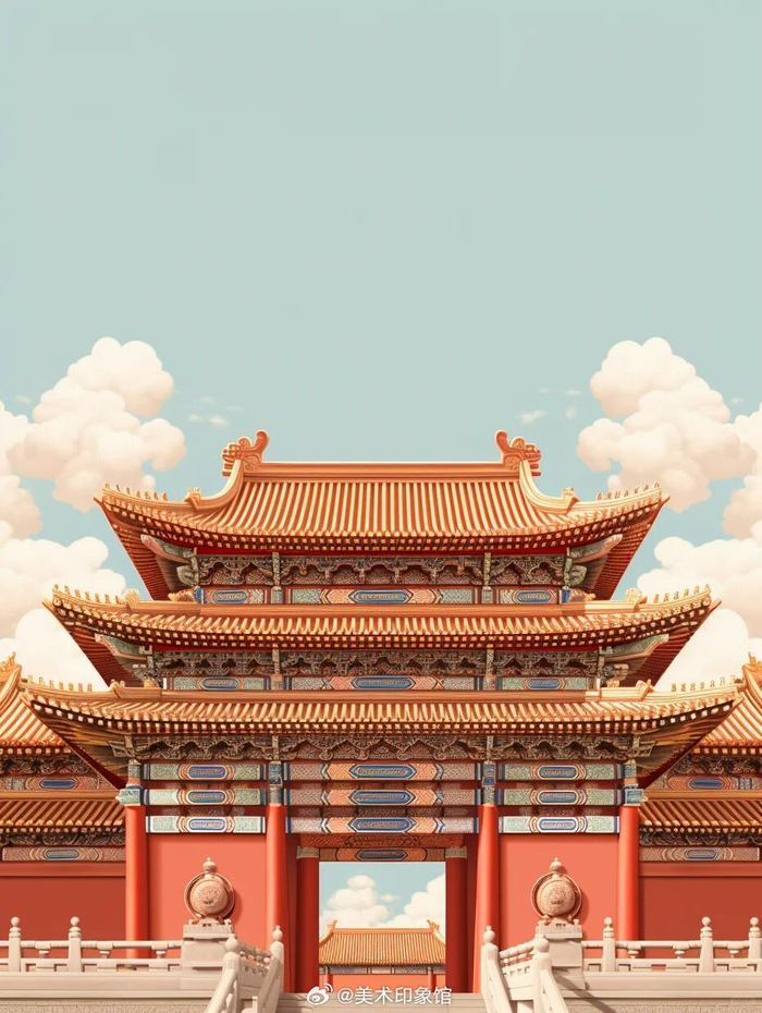 中国古建,故宫插画!