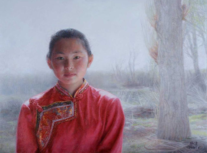 杨倩油画人物作品专辑 杨倩,1996年毕业于天津美术学院油画系