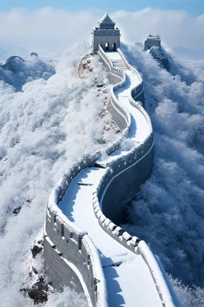 长城雪景,大美江山