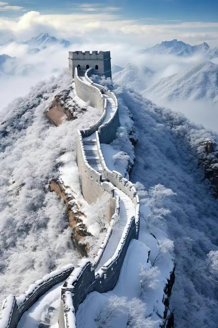 长城雪景,大美江山