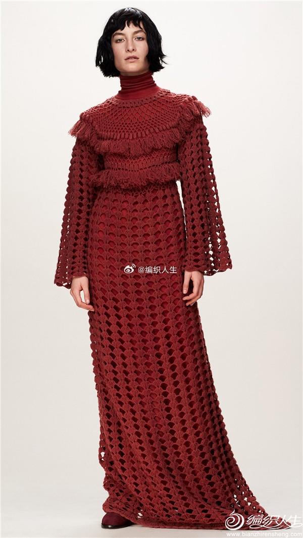 考究实用优雅钩织结合女装 , 大牌时装周走秀款针织服饰欣赏