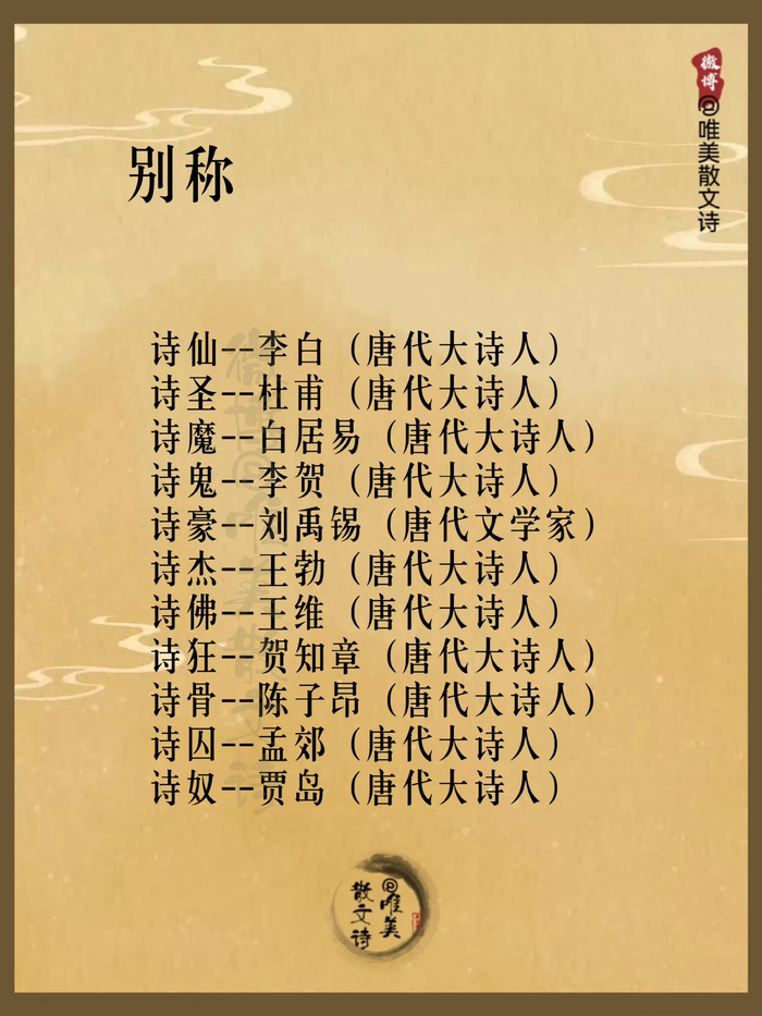 古代诗人的那些别称雅号,你知道多少?__财经头条