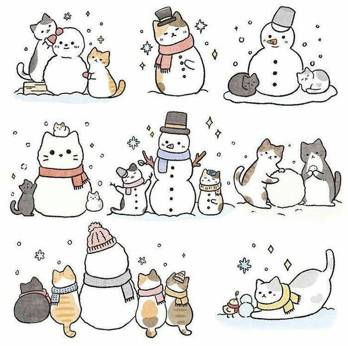 可爱猫猫简笔画nangnang