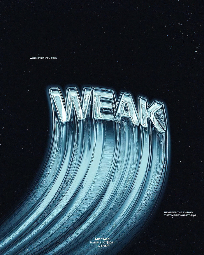 mocage设计工作室的迷幻风文字海报迷幻的色彩搭配