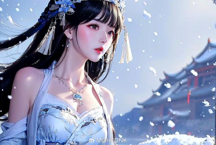 无题雪天美少女古风ai绘画图集动漫卡通二次元手机电脑高清壁纸cg