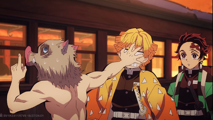 三头同甘共苦的训练 炭治郎 ☆ 善逸 ☆ 伊之助