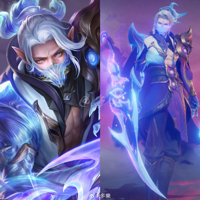 兰陵王全皮海报建模对比这样看起来还是新皮肤建模帅啊