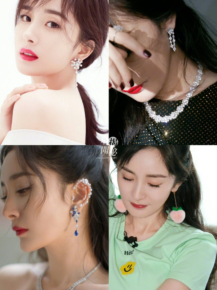 杨幂的耳饰小合集又美又有气质