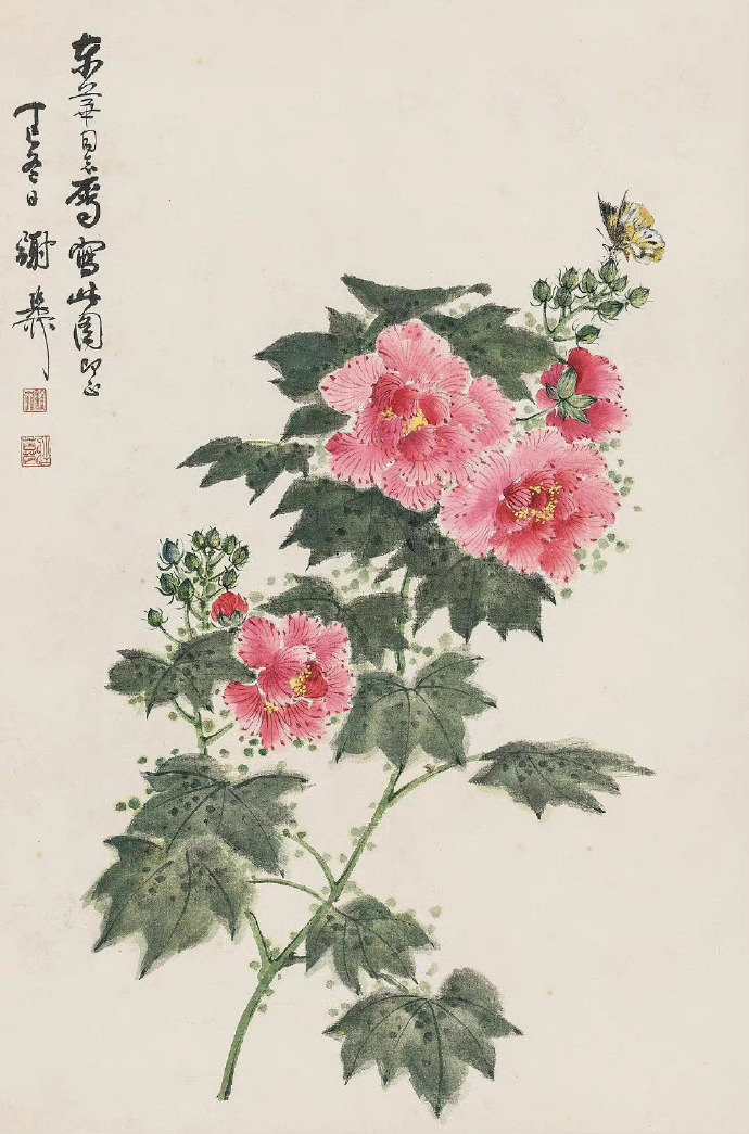 " 芙蓉花 … "丨谢稚柳 · 绘
