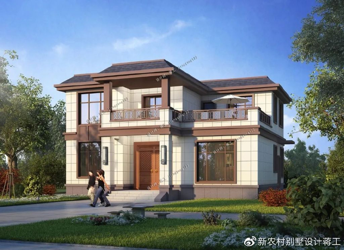 户型二02平顶二层别墅设计,别墅以实用为主,走的是简约质朴路线,没有