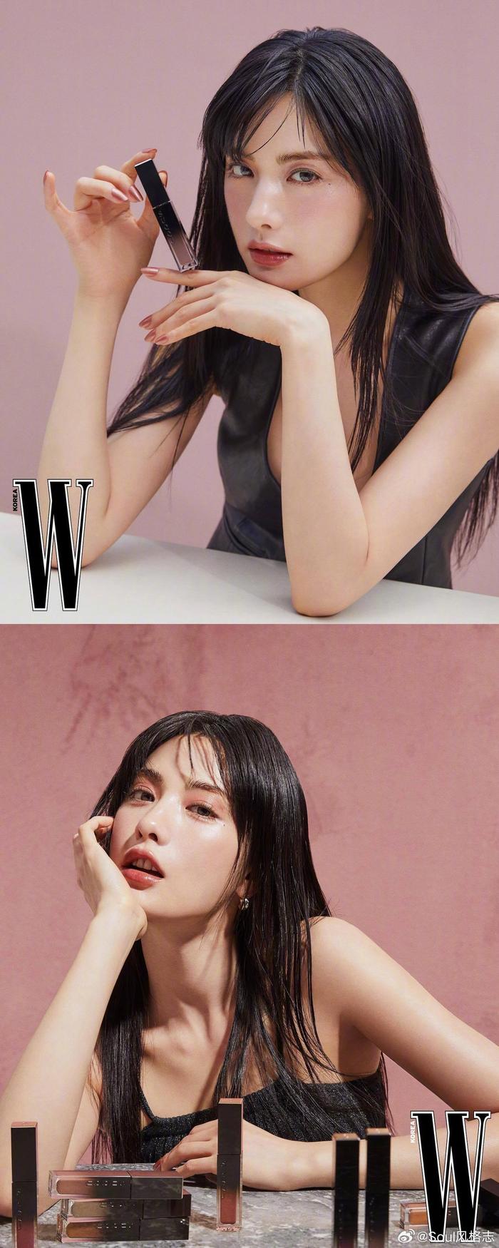 nana林珍娜x w korea画报及花絮图 一组粉嫩水润的美妆大片