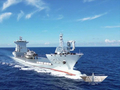 海军711型半潜船饮马湖号完成夜间潜浮训练
