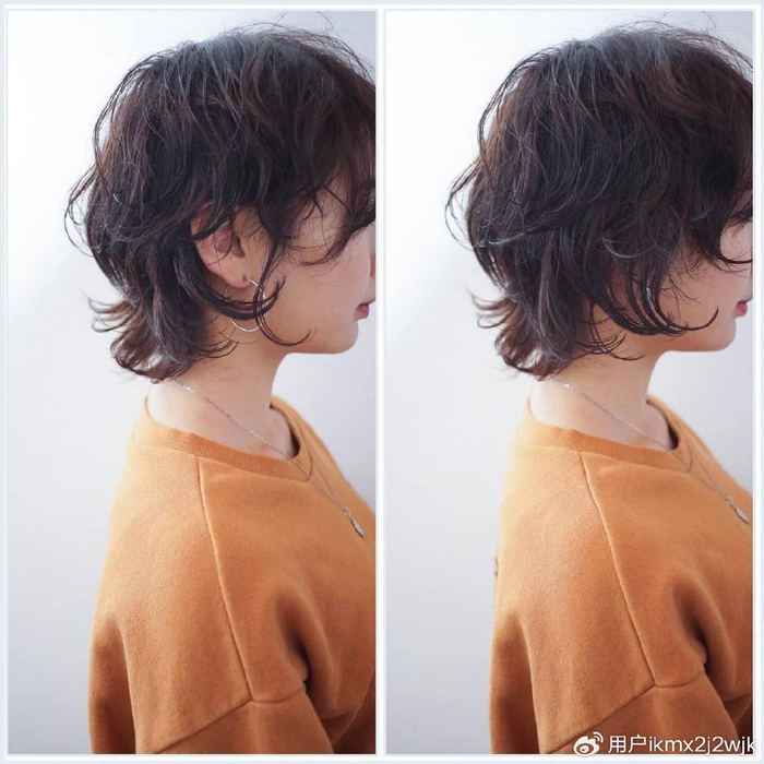 短发这样烫蓬松不太卷,好看不老气,效果嘎嘎好|烫发|短发|头发_新浪