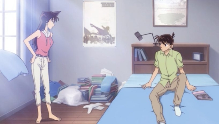 小兰温柔的叫新一起床,新一起床后宠溺的望着兰脑补出了新兰婚后生活