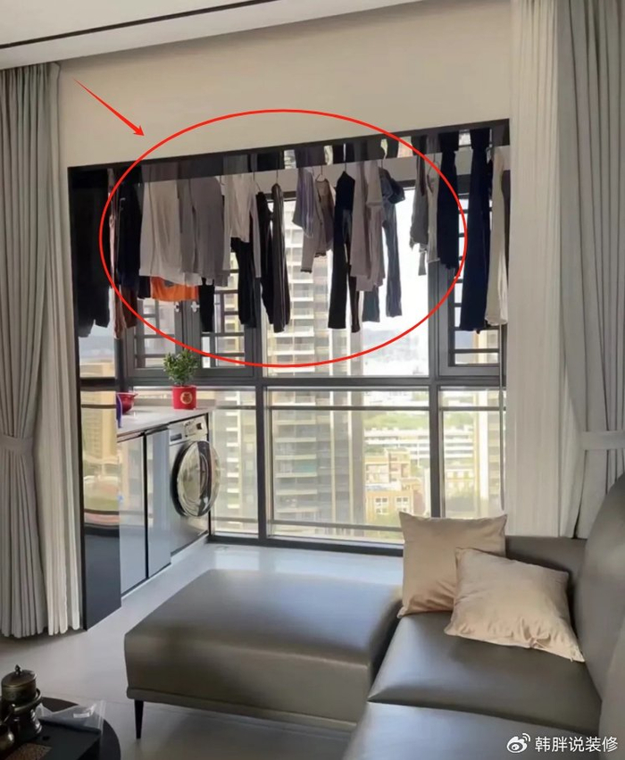 四,阳台晾衣杆,只装侧面