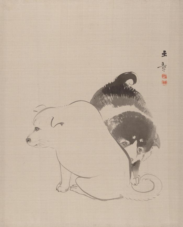 日本画家川端玉章动物山水册十二开川端玉章（1842－1913）漆器绘画