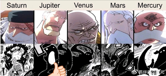 海贼王1110话路飞未能打断萨坦传送阵五老星兽形态全员曝光