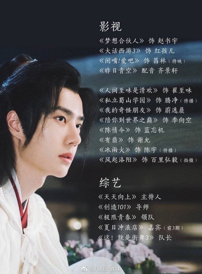 粉丝总结的王一博实绩和成毅实绩图