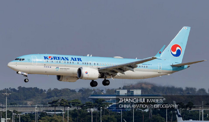 但不过大韩航空还有一架波音777飞机是大面积涂装有宣传203