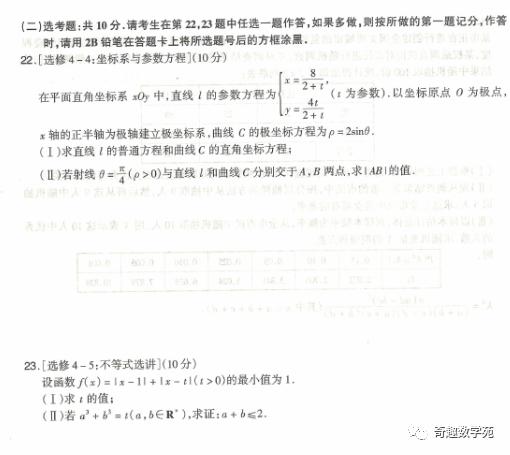 20200330全国卷第三次大联考试卷及详答+2020年陕西省二模数学试题及详解