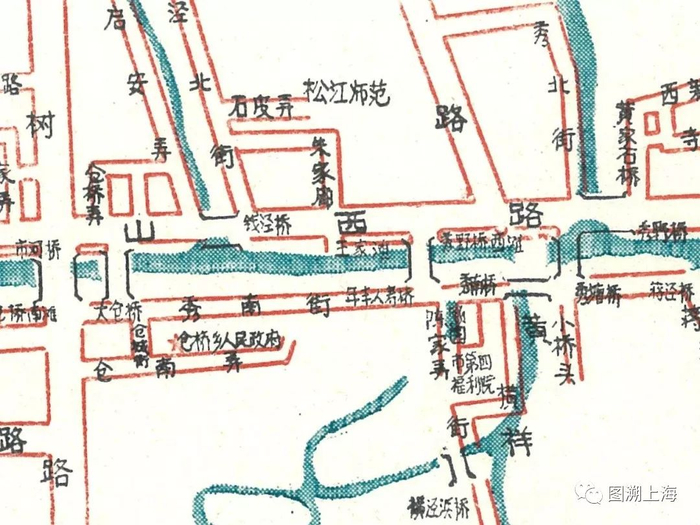 松江仓城老街巷分布示意图