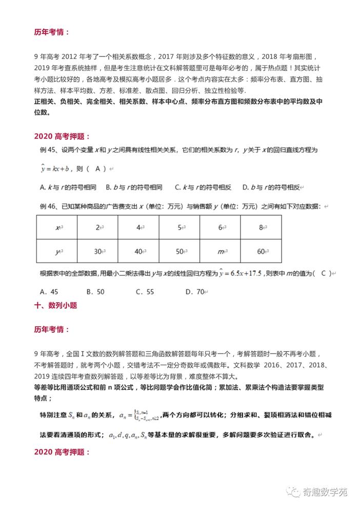 高考数学考题分析与预测