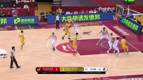 孙铭徽10+16+6断 胡金秋19分 李京龙18分 广厦轻取青岛