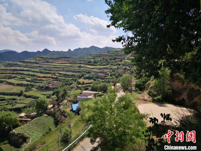 图为坐落在山湾里的村庄，自然资源得天独厚。　杜萍 摄