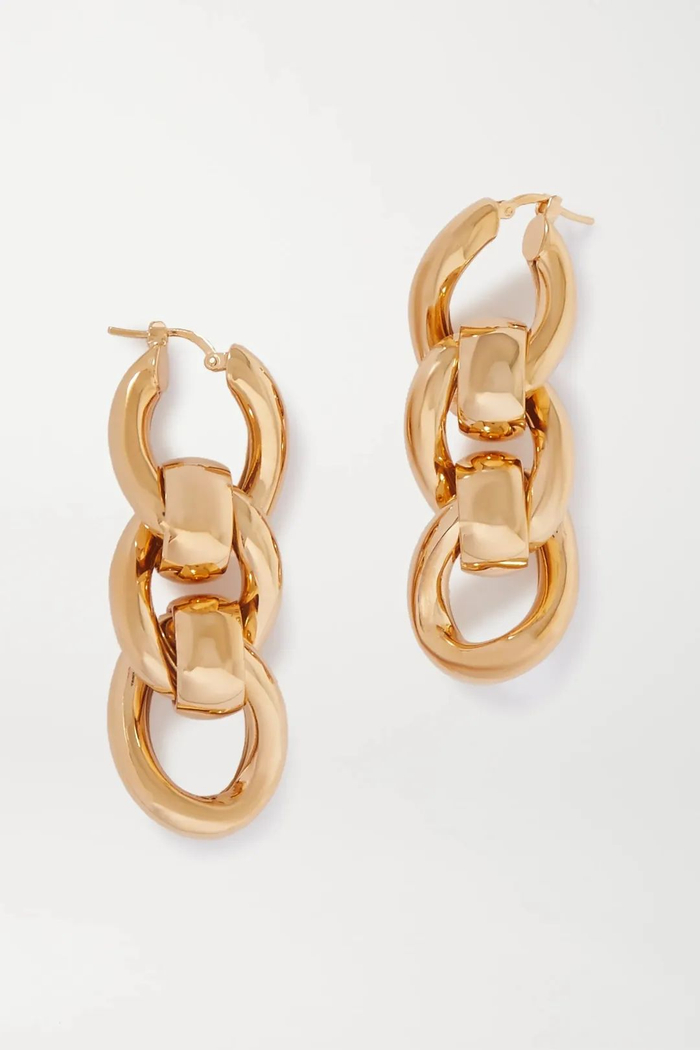 BOTTEGA VENETA 金色耳环