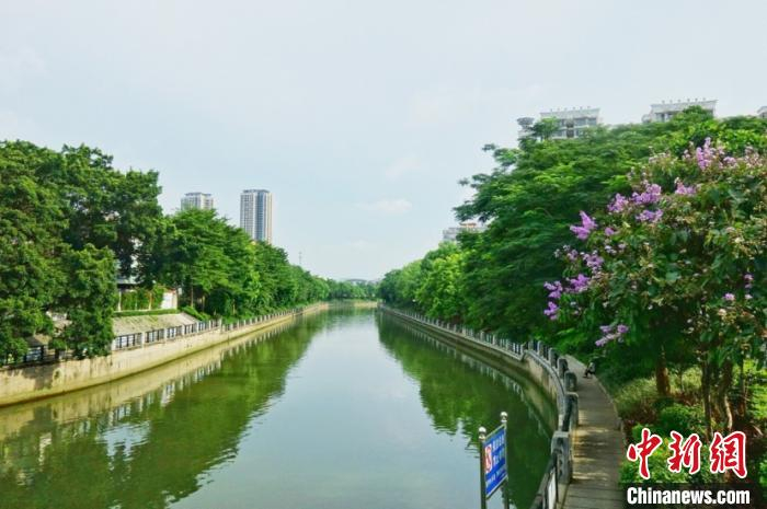 昔日黑臭的车陂涌如今风景如画。广州市水务局 供图