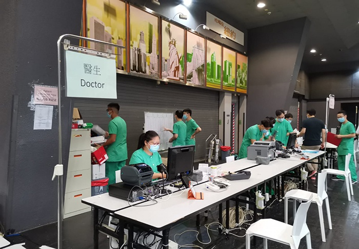 　亚博馆现“自由女神像”，图自港媒