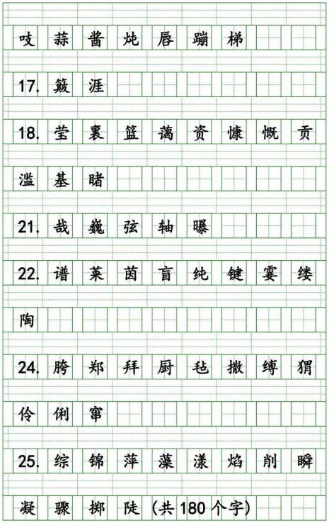 统编版语文1-6年级上册生字注音丨可打印