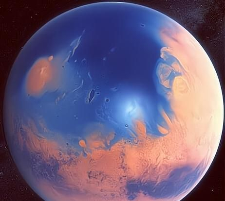最新研究表明,火星南极的冰盖下隐藏着4个巨大的冰下湖