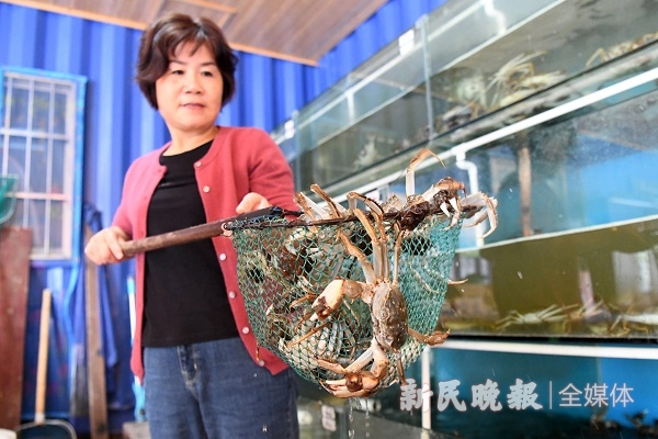 图说：网兜捞蟹