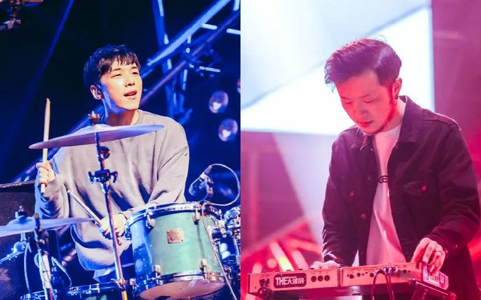 ▲李赫和张一航。图源大波浪乐队微博