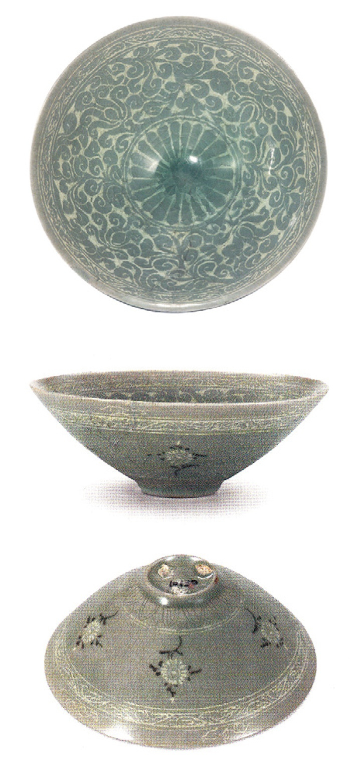 〔图四〕镶嵌青瓷碗 传为文公裕墓出土 采自The National Museum of Korea, The Best Under Heaven The Celadons of Korea