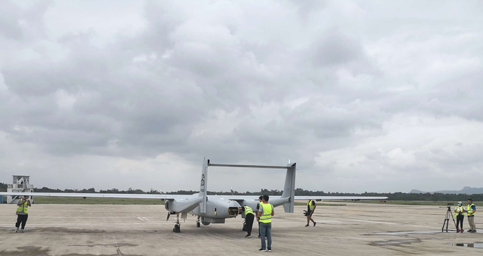 参与观测的无人机。受访者供图