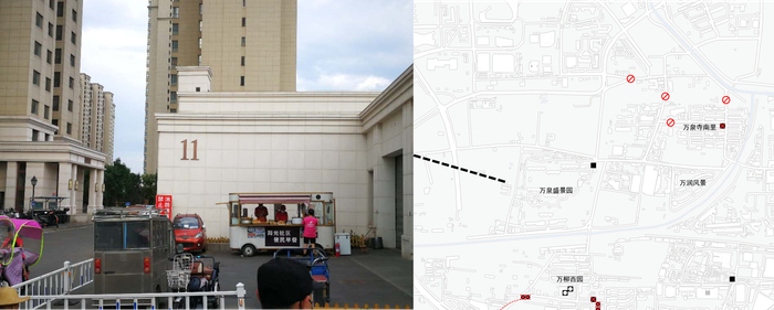 图9，万泉盛景园小区内的便民早餐。