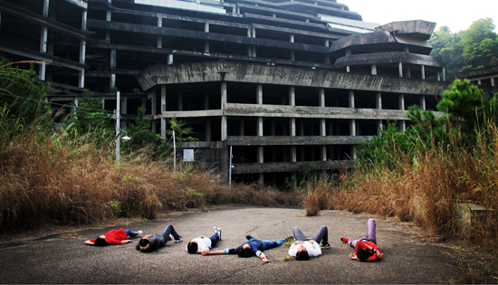 “二打六”在中山市圣贤山庄鬼城。受访者供图