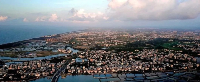 鸟瞰海口江东新区。黄一冰 摄