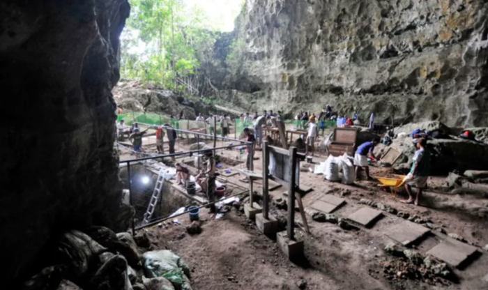 ▲菲律宾新发现的古人类物种吕宋人的发掘现场。