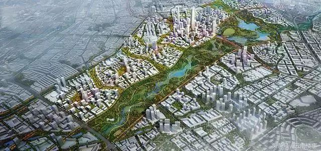 SOM披露的巫家坝中央公园效果图。图源见水印