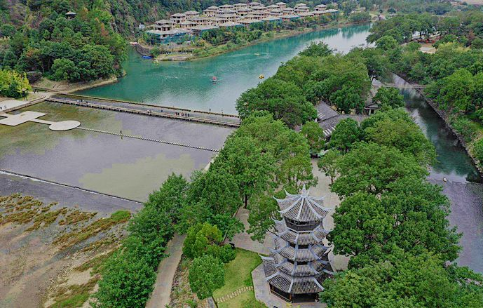 永嘉书院。苏巧将 杨冰杰 刘伟 航拍 温州市委宣传部供图。