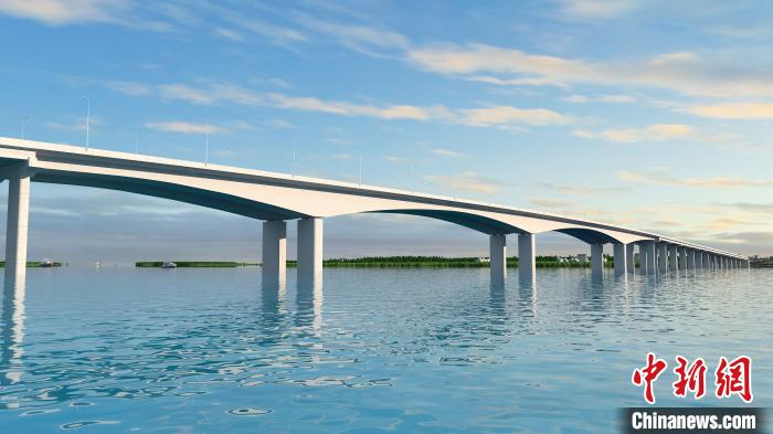     大风江大桥效果图。广西交通投资集团有限公司供图