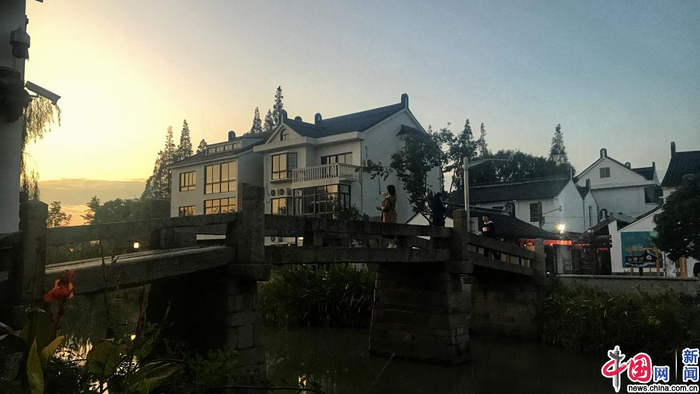 嘉兴平湖广陈镇山塘村，山塘桥。中国网记者 李高思/摄