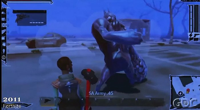 《堡垒之夜》2011年宣传演示视频截图