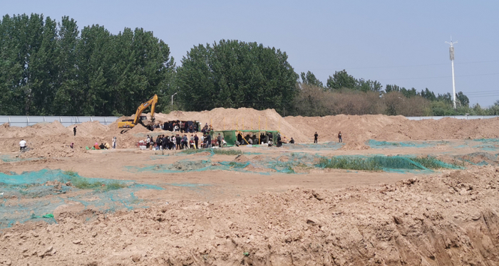 ▲“4名儿童被埋”事件事发现场。红星新闻记者&nbsp;王剑强&nbsp;摄