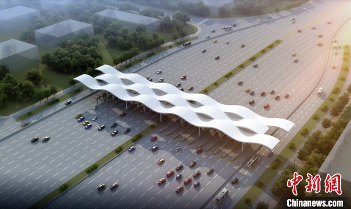 胶州湾第二隧道效果图。青岛国信集团供图