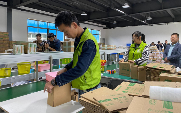 成县电商已经做成网货供应链。新京报记者 李傲 摄